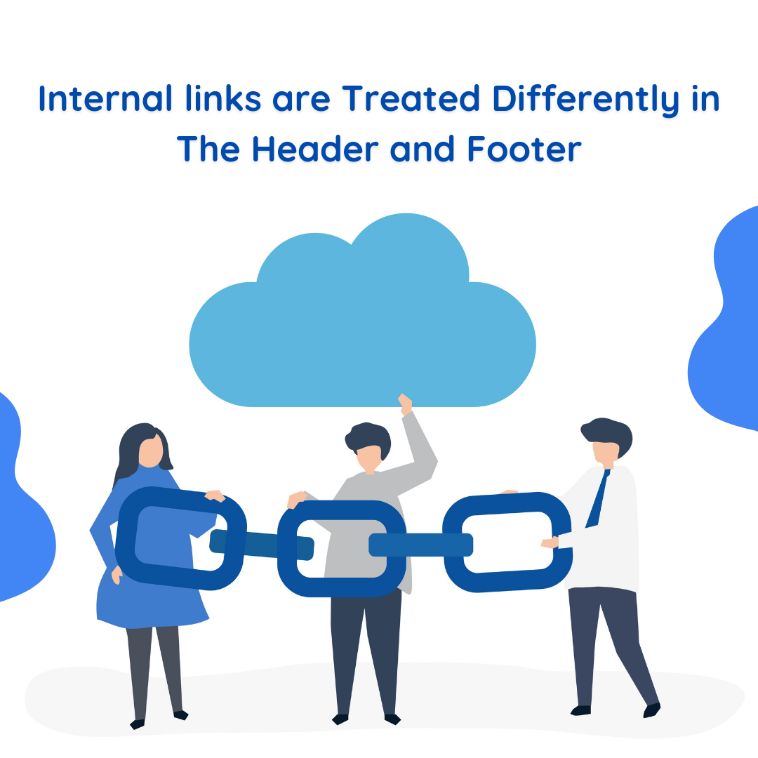 Internal links are Treated Differently in The Header and Footer